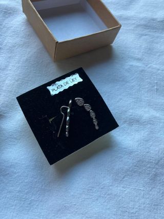 Pendientes de plata con diseño de gotas