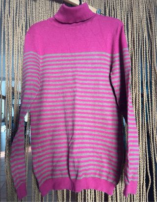 Jersey cuello alto rayas Green Coast XL