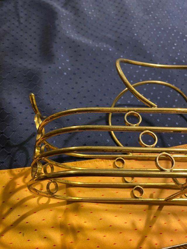 Portabottiglie in metallo argentato