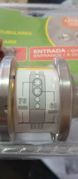 Chapa de puerta sin uso