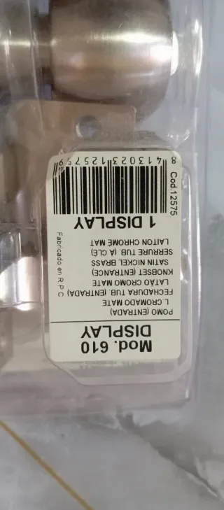 Chapa de puerta sin uso