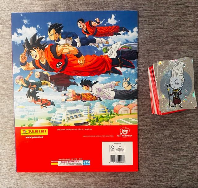 Álbum plancha Dragon Ball Super Panini . Completo