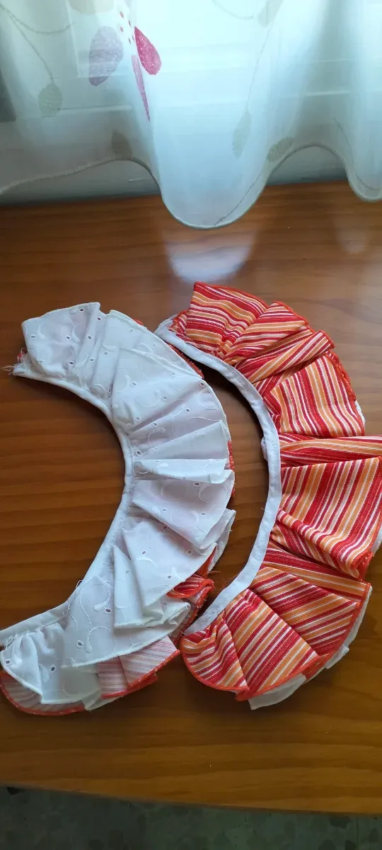 Traje de flamenca volantes rayas