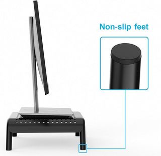 Soporte monitor metálico negro 40x27x10