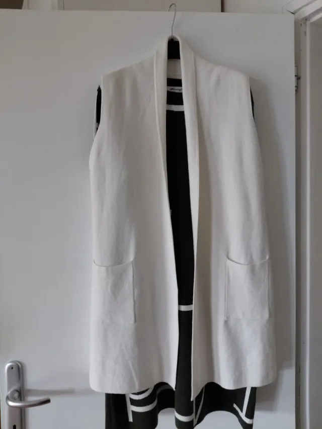 Vestito lana verde da donna fantasia geometrica