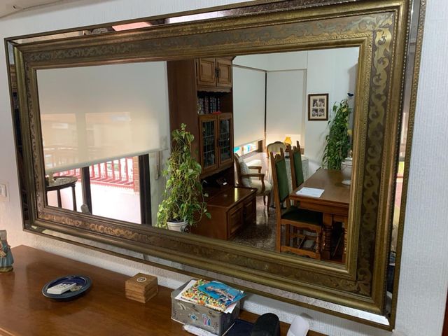 Espejo Clásico Dorado y Marrón