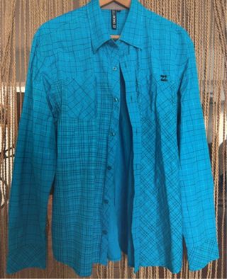 Camisa Billabong cuadros azul
