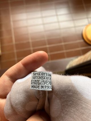 Fular mujer beige y blanco