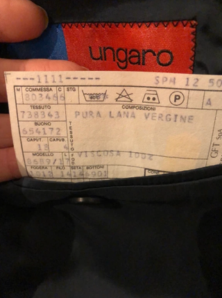 Blazer blu Ungaro uomo taglia 50 lana