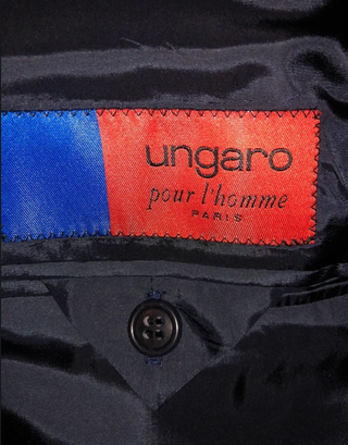 Blazer blu Ungaro uomo taglia 50 lana