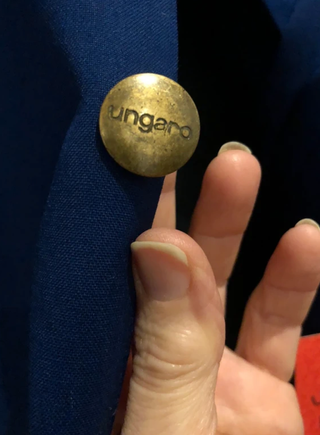 Blazer blu Ungaro uomo taglia 50 lana