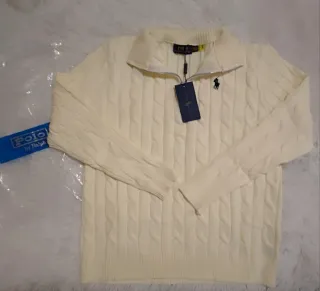 Jersey Polo Ralph Lauren Cable Knit Amarillo Talla