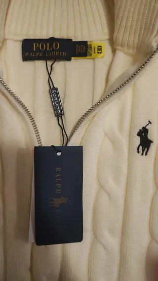 Jersey Polo Ralph Lauren Cable Knit Amarillo Talla