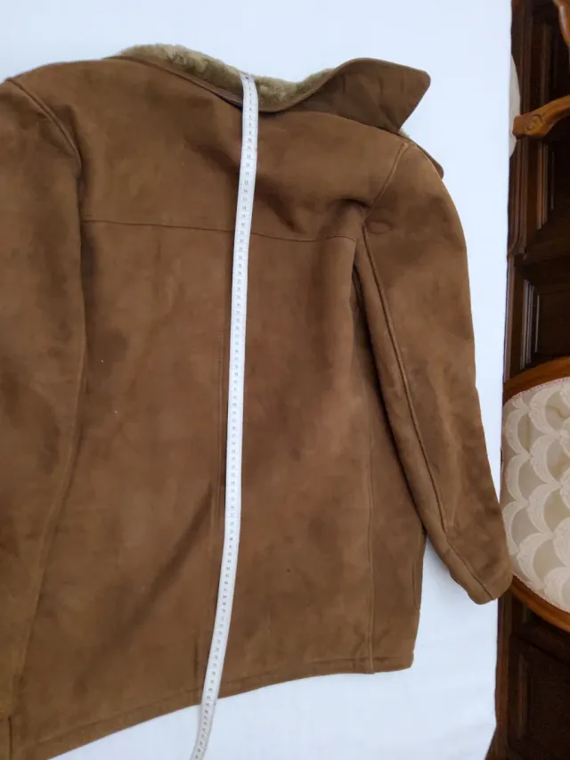 Chaqueta Piel Vuelta Marrón Talla L