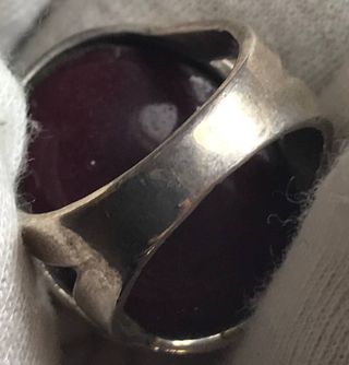 Anillo Plata Gigante Granate + Regalo