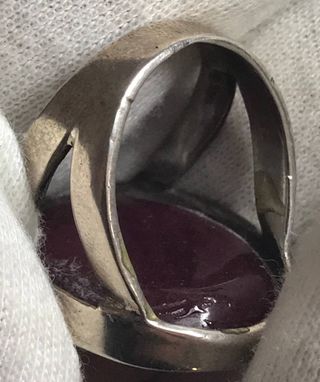 Anillo Plata Gigante Granate + Regalo