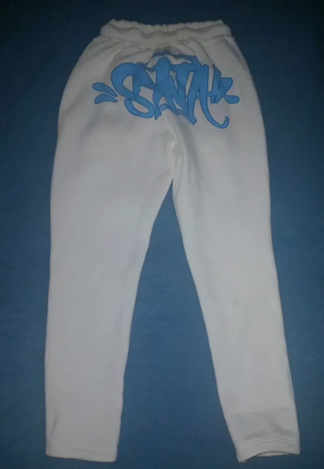 Pantalones con Logo Syna World Blancos y Azules
