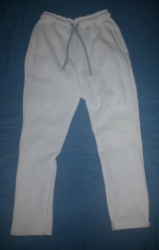 Pantalones con Logo Syna World Blancos y Azules