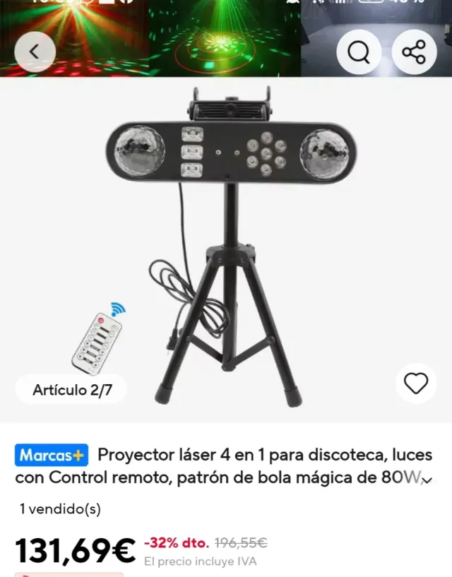 Proyector Láser 4 en 1 Negro