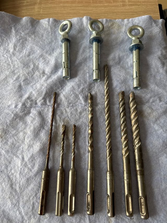 Lotto 7 punte + 3 mandrini 12mm
