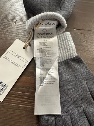 Guanti Motivi donna grigio e bianco