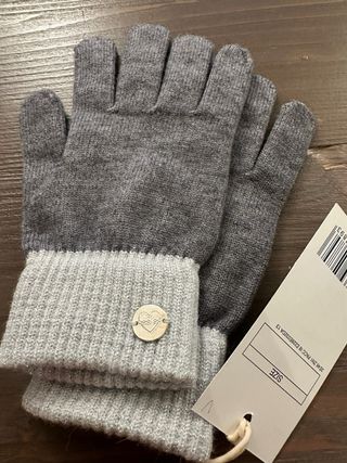 Guanti Motivi donna grigio e bianco