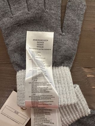 Guanti Motivi donna grigio e bianco