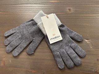 Guanti Motivi donna grigio e bianco