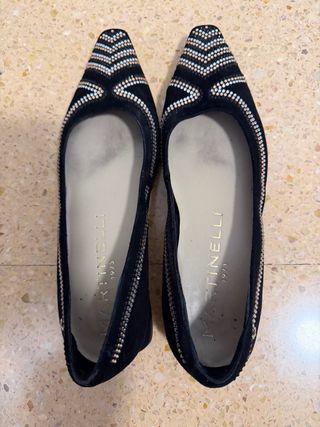 Bailarinas Martinelli Negro/Dorado Talla 38