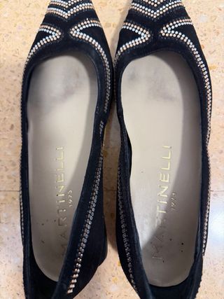 Bailarinas Martinelli Negro/Dorado Talla 38