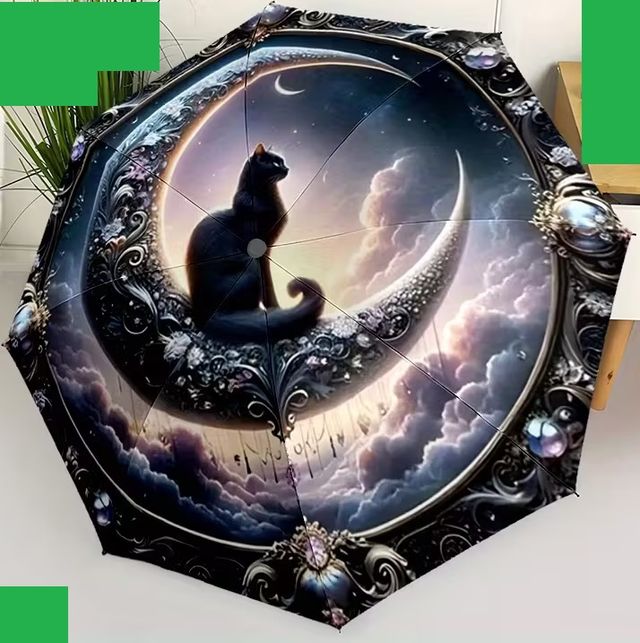 Paraguas Automático Gato Luna Nuevo