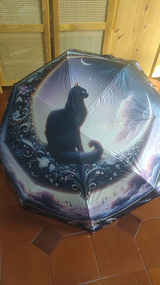 Paraguas Automático Gato Luna Nuevo