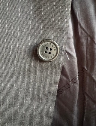 Giacca Versace Uomo Lana blu Gessato Tg 52