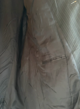 Giacca Versace Uomo Lana blu Gessato Tg 52