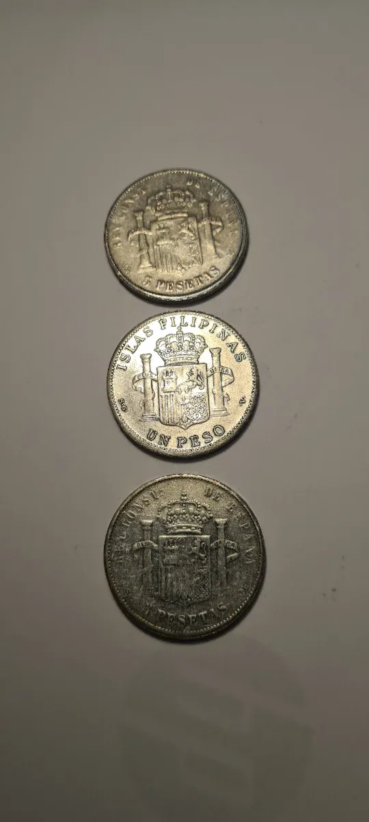 3 Duros de Plata Falsos