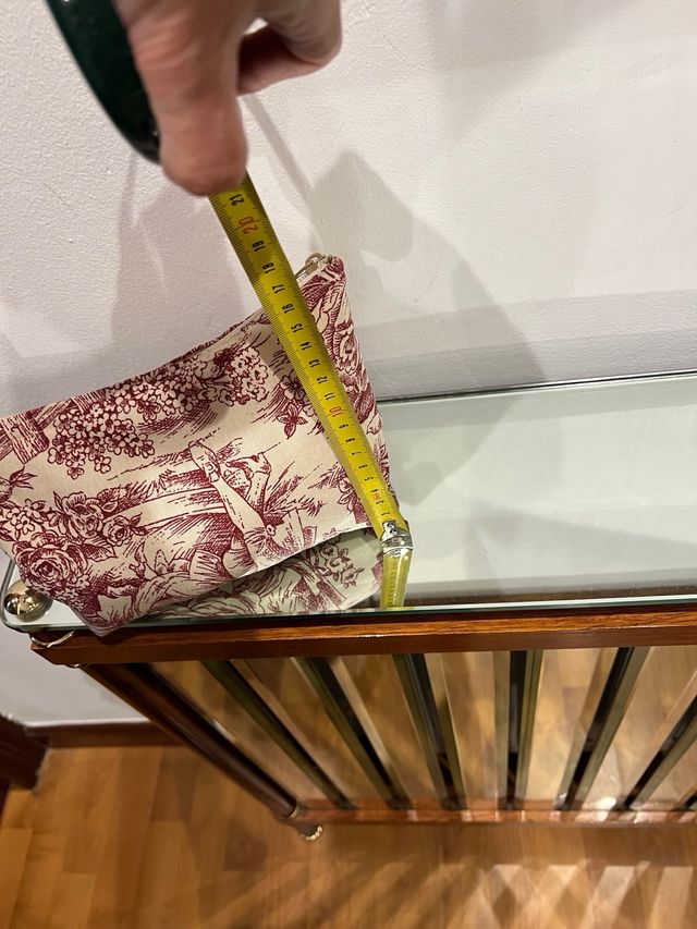 Bolso y neceser artesanal floral