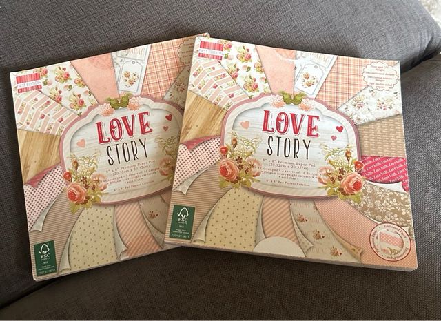 Papel Scrapbooking Love Story 8x8