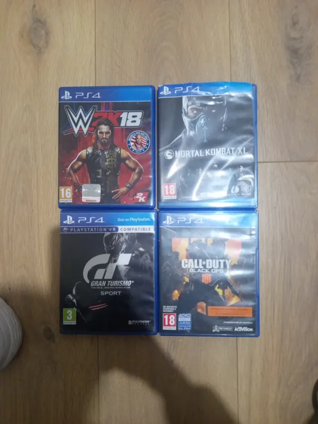 Pack 4 Juegos PS4: WWE 2K18, MK XL, GT Sport, CoD
