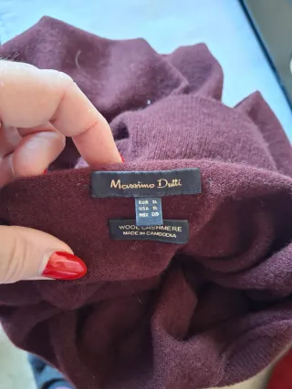 Jersey Massimo Dutti Cachemira Rojo XL