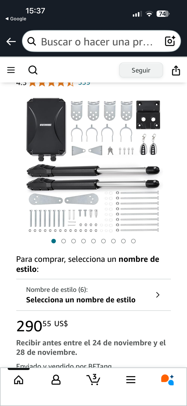 Kit motore per porta a battente CO-Z 400KG