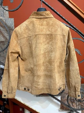 Giacca vera pelle scamosciata donna vintage
