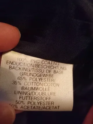 Chaquetón largo cuero negro talla M