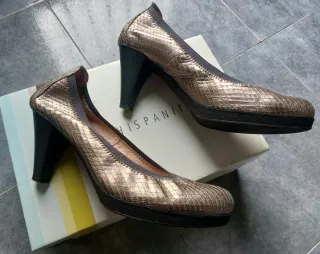 Zapatos de salón Hispanitas dorados/plateados