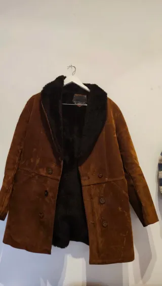 Chaquetón invierno hombre marrón polipiel