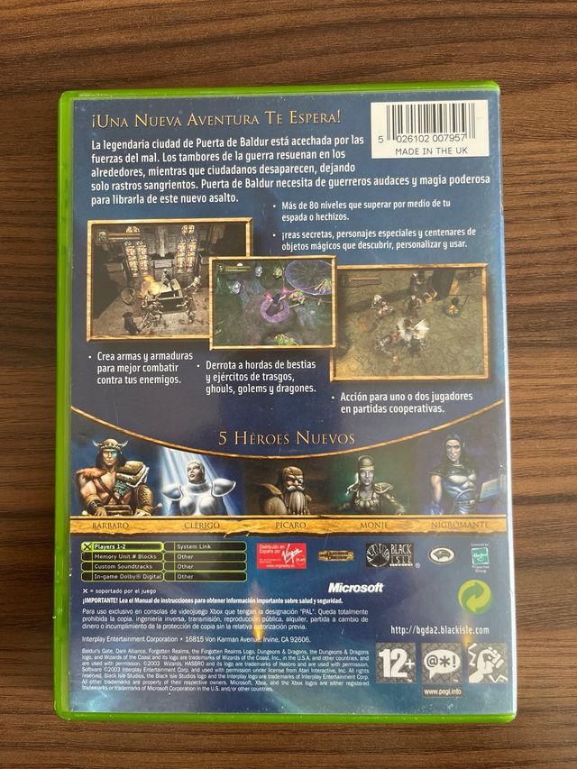 Baldur's Gate Dark Alliance II Xbox