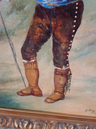 Coppia di quadri costumbristi ad olio su tavola