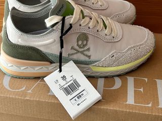 Zapatillas Scalpers Mujer Beige y Verde