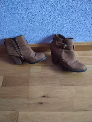 Botines marrones tacón