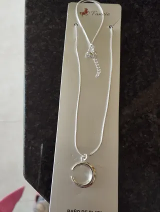 Collar Luna Baño Plata