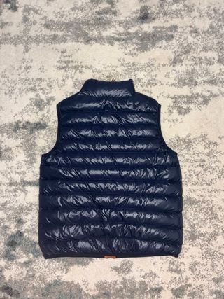 Chaleco reversible infantil azul y naranja